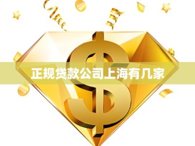 正规贷款公司上海有几家